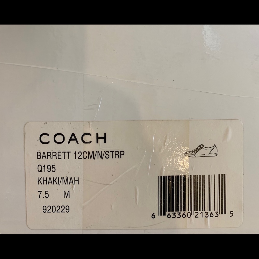 Coach sneakers Khaki & White 7.5 Barrett - Picture 9 of 10